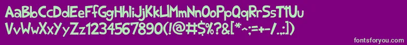 Srf2 Font – Green Fonts on Purple Background