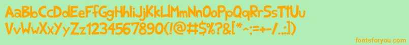 Srf2 Font – Orange Fonts on Green Background