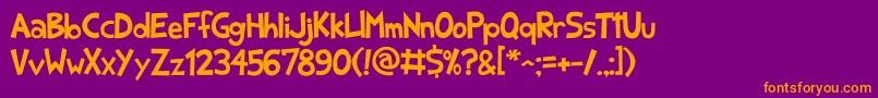 Srf2 Font – Orange Fonts on Purple Background