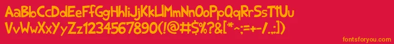 Srf2 Font – Orange Fonts on Red Background