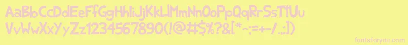 Srf2 Font – Pink Fonts on Yellow Background