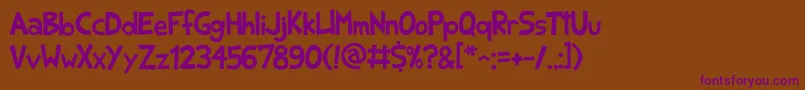 Srf2 Font – Purple Fonts on Brown Background