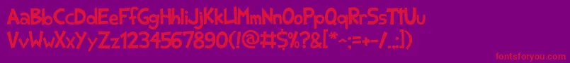 Srf2 Font – Red Fonts on Purple Background