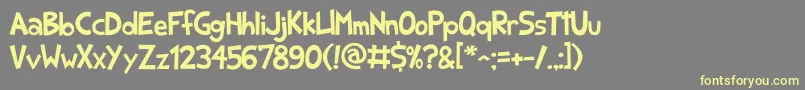 Srf2 Font – Yellow Fonts on Gray Background