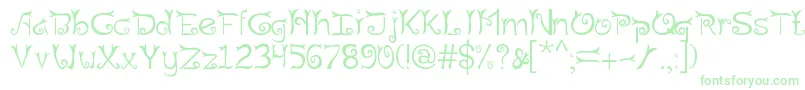 Riau Font – Green Fonts on White Background