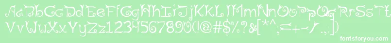 Riau Font – White Fonts on Green Background