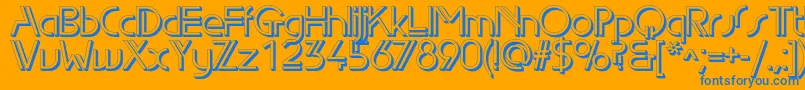 Edgelineshadowc Font – Blue Fonts on Orange Background