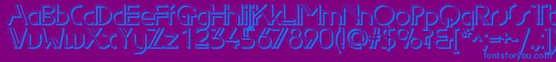 Edgelineshadowc Font – Blue Fonts on Purple Background