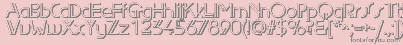 Edgelineshadowc Font – Gray Fonts on Pink Background