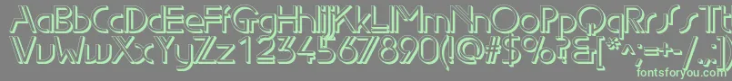 Edgelineshadowc Font – Green Fonts on Gray Background