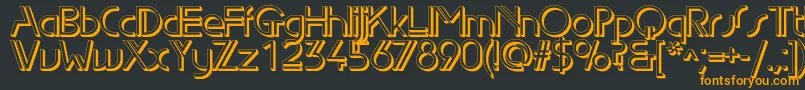 Edgelineshadowc Font – Orange Fonts on Black Background