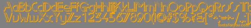 Edgelineshadowc Font – Orange Fonts on Gray Background