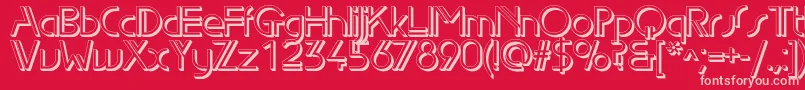 Edgelineshadowc Font – Pink Fonts on Red Background