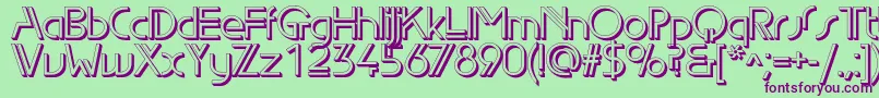 Edgelineshadowc Font – Purple Fonts on Green Background