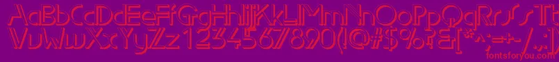 Edgelineshadowc Font – Red Fonts on Purple Background