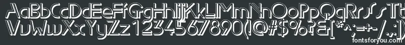 Edgelineshadowc-fontti – valkoiset fontit mustalla taustalla