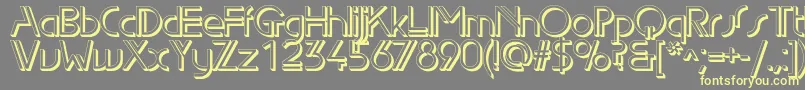 Edgelineshadowc Font – Yellow Fonts on Gray Background