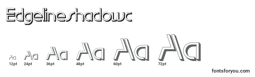 Размеры шрифта Edgelineshadowc