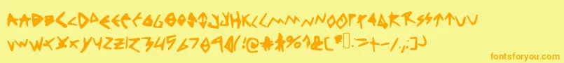 Thinkpositive Font – Orange Fonts on Yellow Background