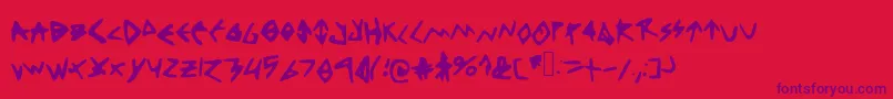 Thinkpositive Font – Purple Fonts on Red Background