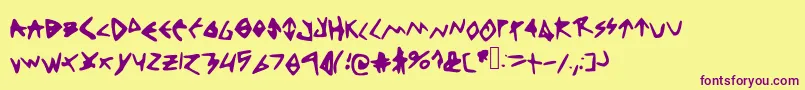 Thinkpositive Font – Purple Fonts on Yellow Background