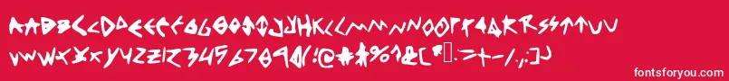 Thinkpositive Font – White Fonts on Red Background