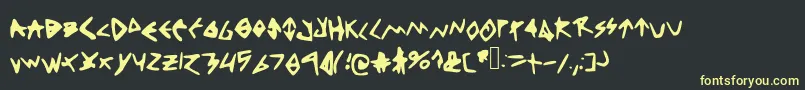 Thinkpositive Font – Yellow Fonts on Black Background