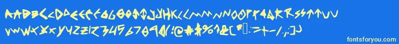Thinkpositive Font – Yellow Fonts on Blue Background