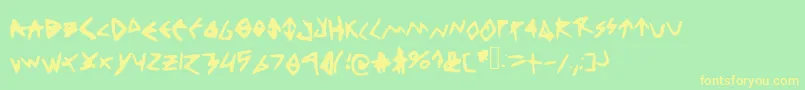 Thinkpositive Font – Yellow Fonts on Green Background