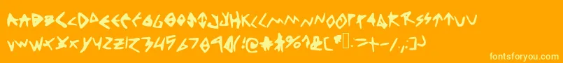 Thinkpositive Font – Yellow Fonts on Orange Background