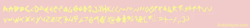Thinkpositive Font – Yellow Fonts on Pink Background