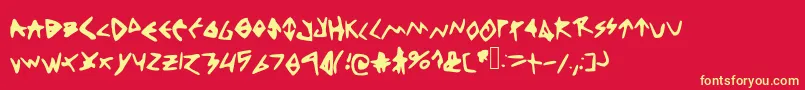 Thinkpositive Font – Yellow Fonts on Red Background