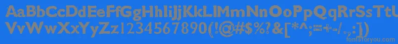 Cmdestroy Font – Gray Fonts on Blue Background