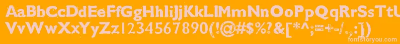 Weitere Informationen zur Cmdestroy-Schriftart Cmdestroy-Schriftart – Rosa Schriften auf orangefarbenem Hintergrund