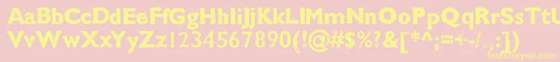 Cmdestroy Font – Yellow Fonts on Pink Background