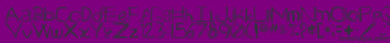 Arg219am-Schriftart – Schwarze Schriften auf violettem Hintergrund