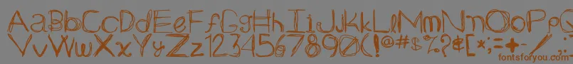 Czcionka Arg219am – brązowe czcionki na szarym tle
