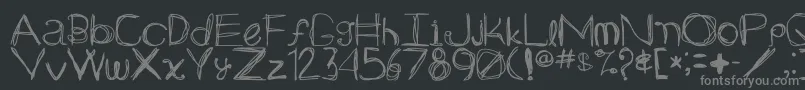 Arg219am-Schriftart – Graue Schriften auf schwarzem Hintergrund