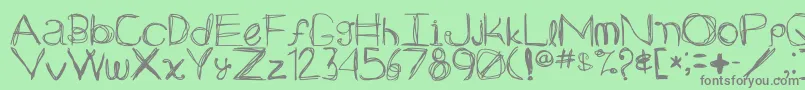 Arg219am Font – Gray Fonts on Green Background