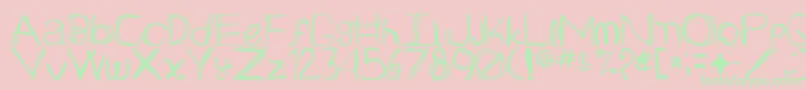 Arg219am Font – Green Fonts on Pink Background