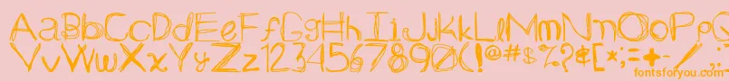 Arg219am Font – Orange Fonts on Pink Background