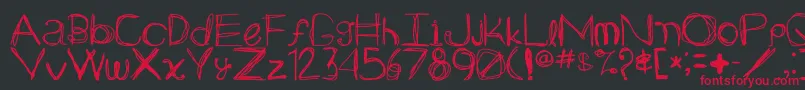 Arg219am Font – Red Fonts on Black Background