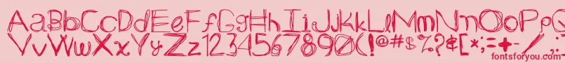 Arg219am Font – Red Fonts on Pink Background