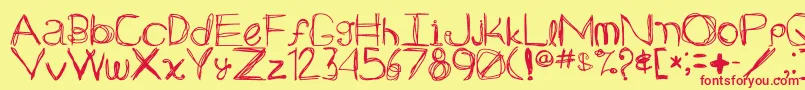 Saiba mais sobre a fonte Arg219am Fonte Arg219am – fontes vermelhas em um fundo amarelo