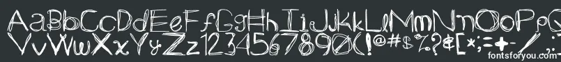 Arg219am-fontti – valkoiset fontit mustalla taustalla