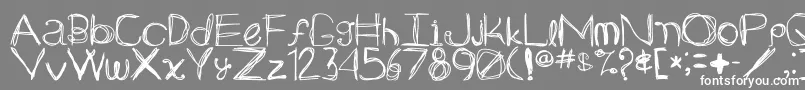Arg219am Font – White Fonts on Gray Background
