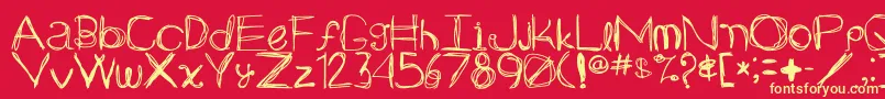 Arg219am Font – Yellow Fonts on Red Background