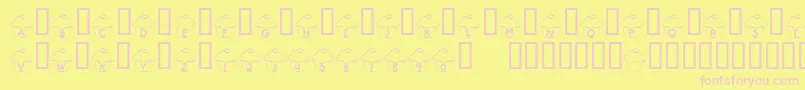 KrCupcake Font – Pink Fonts on Yellow Background