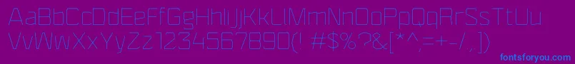 F4aagentrigidthin Font – Blue Fonts on Purple Background