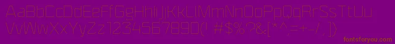 F4aagentrigidthin Font – Brown Fonts on Purple Background